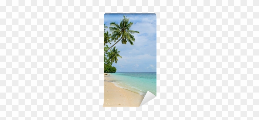 Sea, Sky And Palm Trees Wall Mural • Pixers® • We Live - Art Print: Javarman's Grunge Image Of Tropical Beach, #1234691