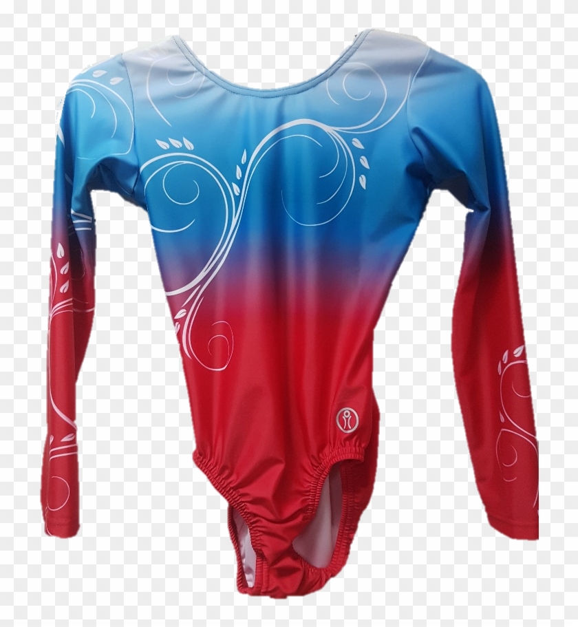 Sublimated Long Sleeve Blue/red White Twirl - Long-sleeved T-shirt #1234709