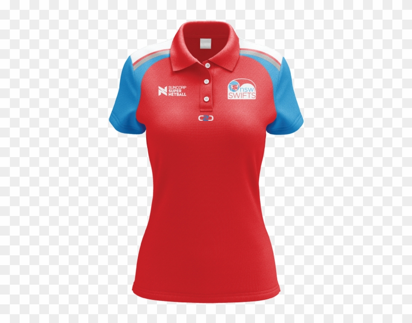 Nsw Swifts Supporter Polo Red/blue - New South Wales Swifts #1234758