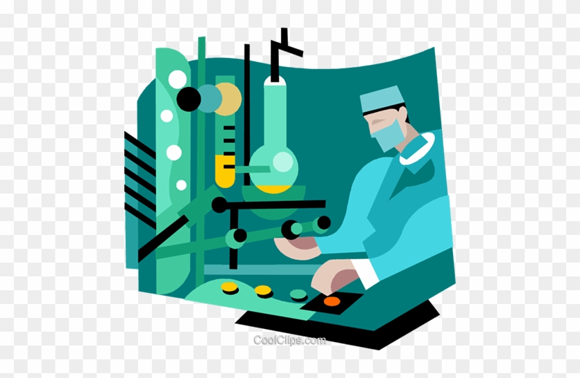 Men Working In Lab Royalty Free Vector Clip Art Illustration - Risk Management In Sanità #1234929