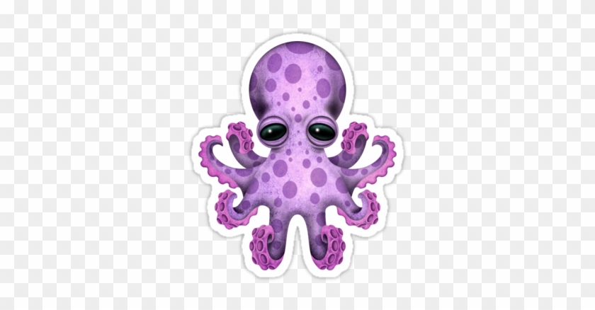 This Adorable Design Features A Baby Octopus - Zazzle Cute Purple Baby Octopus Tote Bag #1235045
