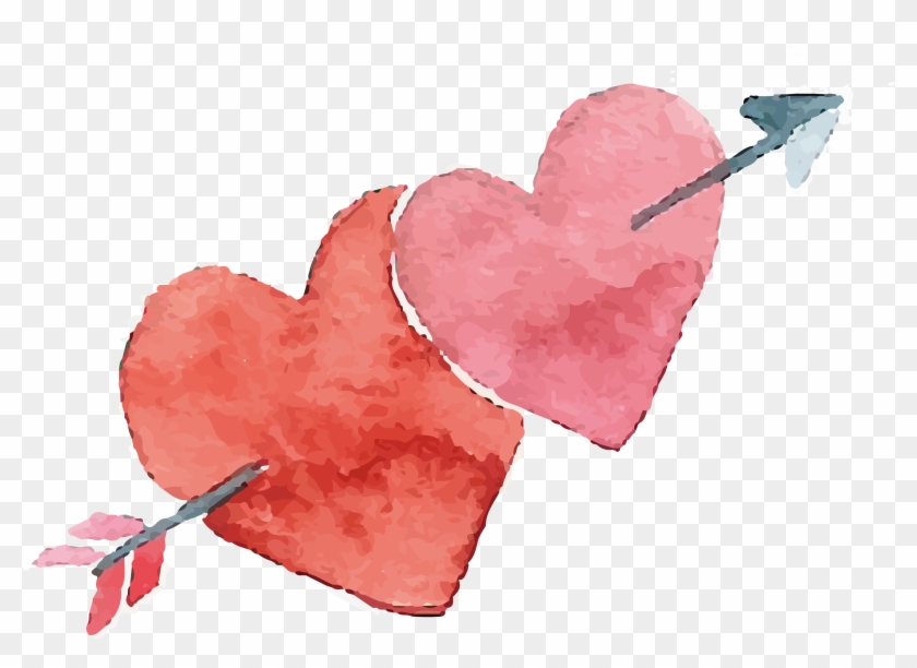 Heart Valentines Day Watercolor Painting - Valentines Day Watercolor #1235070