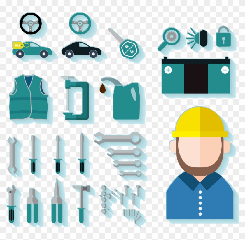 Vector Worker Tools 1000*1000 Transprent Png Free Download - Car #1235114