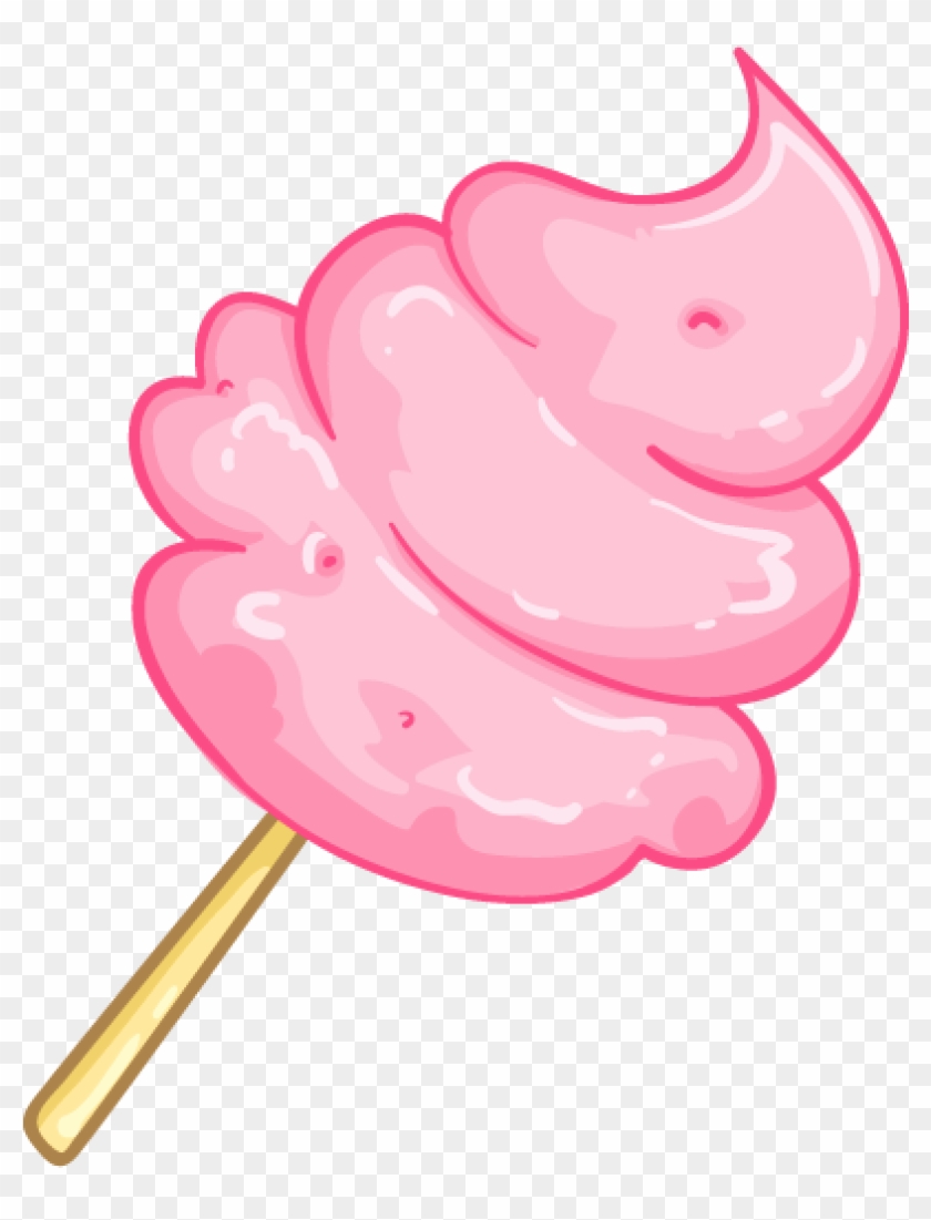 Cotton Candy Lollipop Sugar Clip Art - Cotton Candy Clipart #1235118