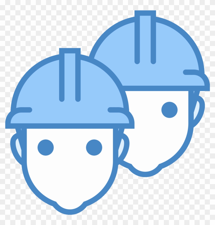 This Is An Image Of Two Construction Workers, One Of - Workers Blue Png #1235128