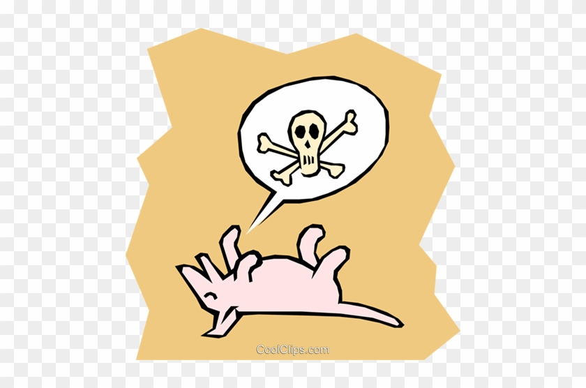 Dog Playing Dead Royalty Free Vector Clip Art Illustration - Dead Dog Clipart #1235144