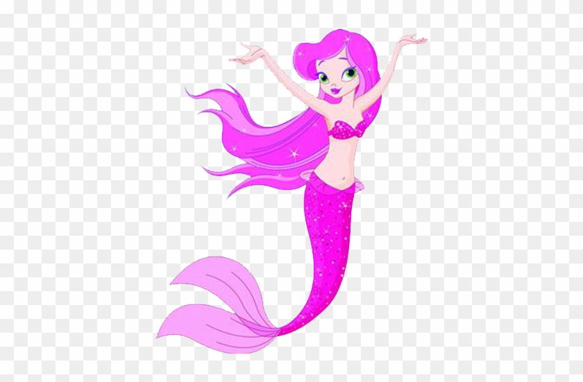 Cartoon Mermaid Clip Art - Pink Cartoon Mermaid #1235147