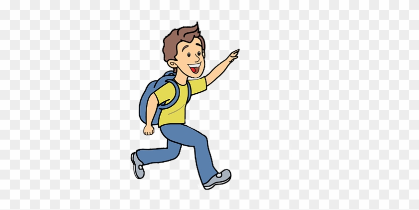 Boy Running, Boy Vector, Young, Running - Catch The Bus Cartoon - Free  Transparent PNG Clipart Images Download