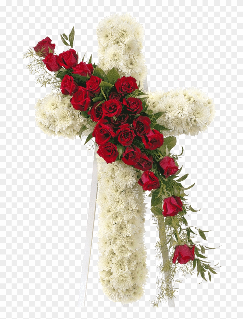 Flowers For Funeral White Cross #1235433