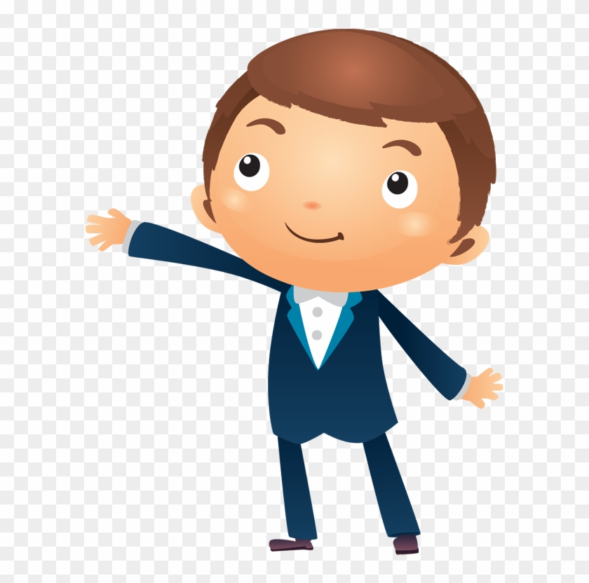 Cartoon Businessman With Hand Present - Boy Thinking Png #1235504