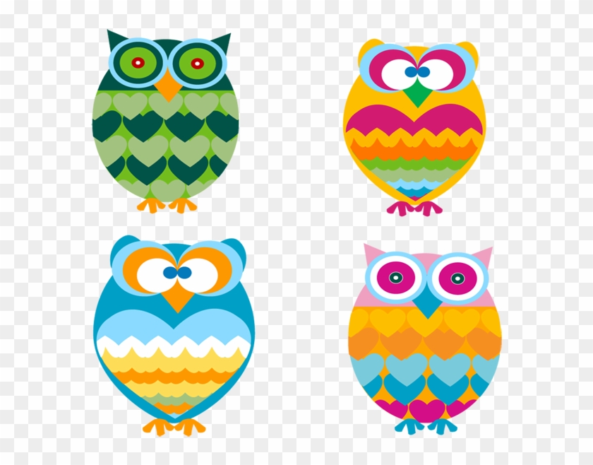 Dibujos De Búhos A Color Animados - Toy Colored Owl Bird Ornament (round) -  Free Transparent PNG Clipart Images Download