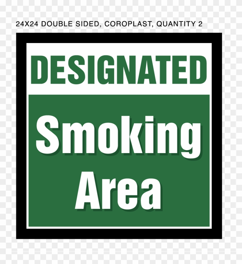 Reg2-145 Smoking Signs Second Proof - Designated Smoking Area, Site Saver Sign 400x400mm #1235730