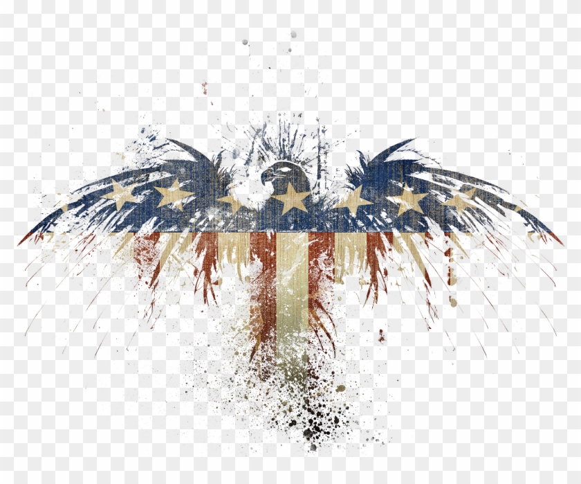 Usa Eagle Png - American Eagle Paint Splatter #1235917