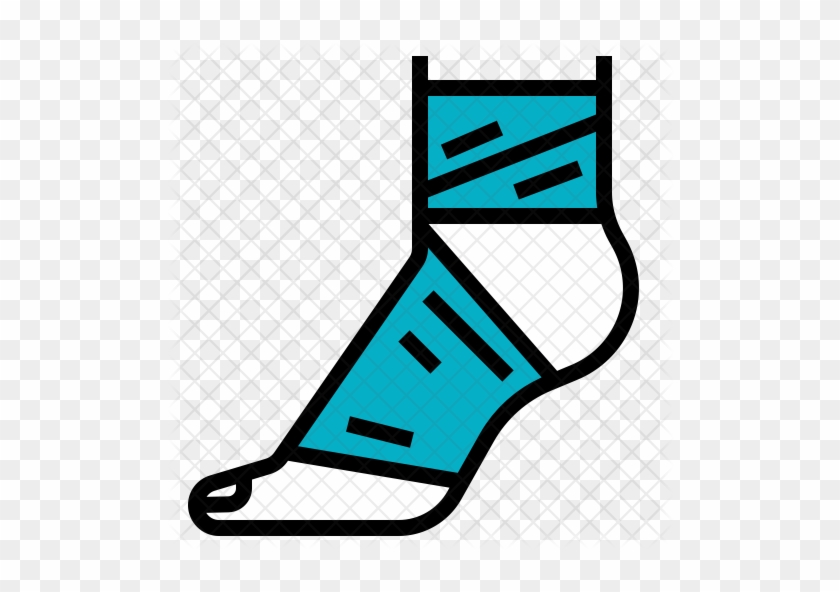 Foot Bandage Icon - Sprained Ankle #1235965