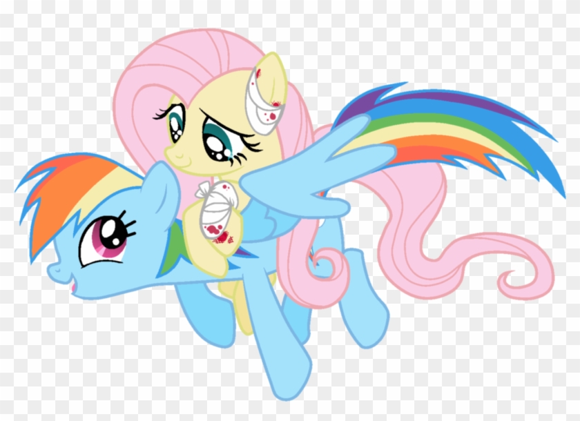 Scintillant H, Bandage, Blood, Fluttershy, Injured, - Rainbow Dash Wing S #1236015