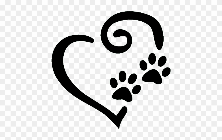 Paw Print And Heart #1236198