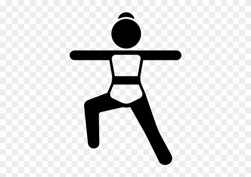 Woman Stretching Arms And One Knee Folded Free Icon - Scalable Vector Graphics #1236230