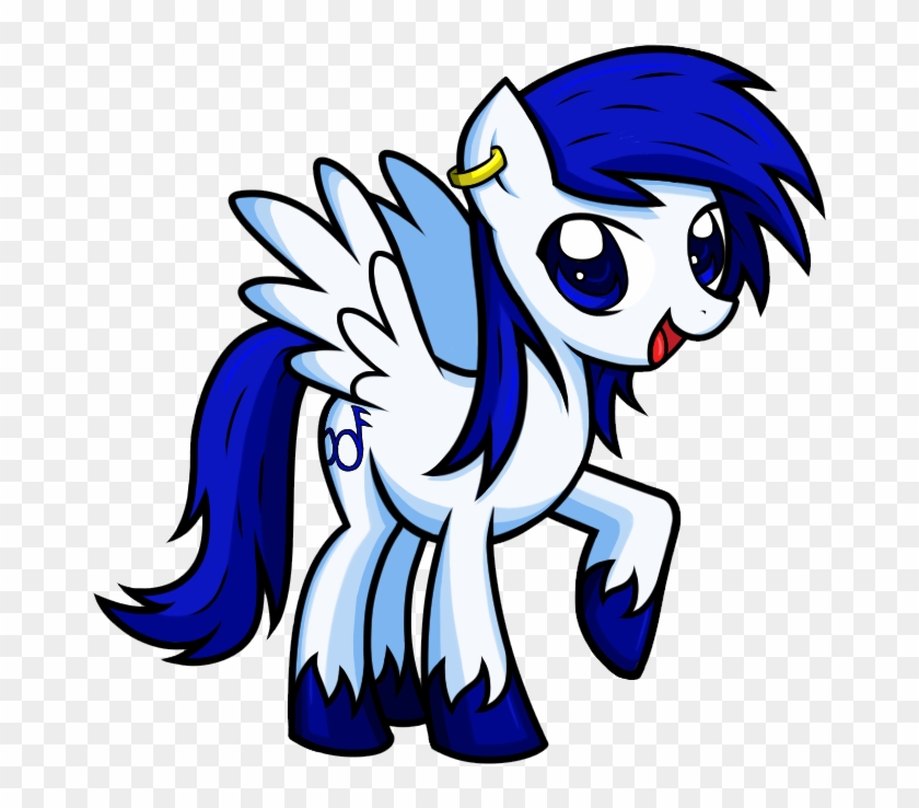 Blue Pegasus With Wings - Cartoon #1236414
