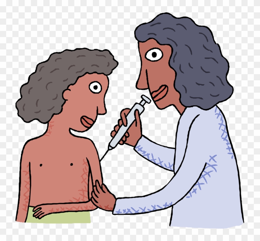 Vector Illustration Of Young Child Receiving Vaccination - Cartoon - Free  Transparent PNG Clipart Images Download