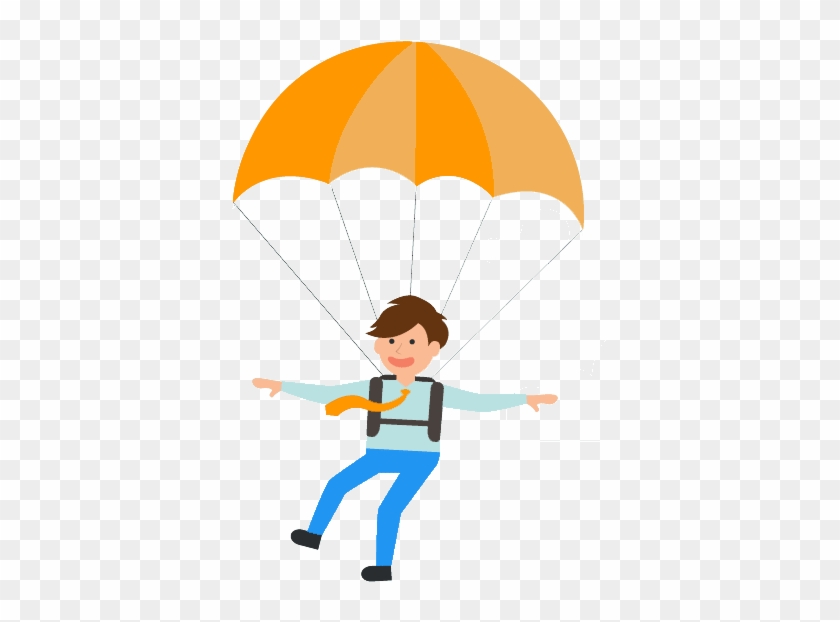 Researcher Skydiving To Land On The Research Question - Parachute Clipart Png #1236487