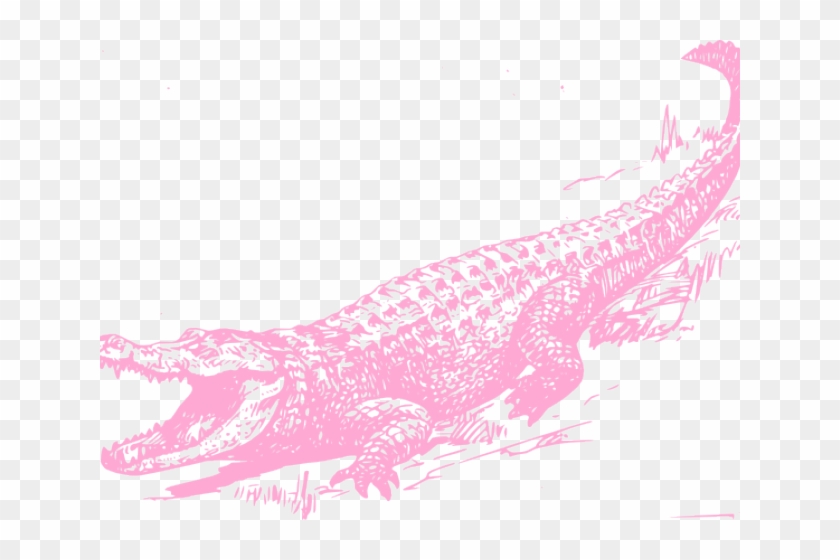Alligator Clipart Pink - Black And White Alligator #1236562