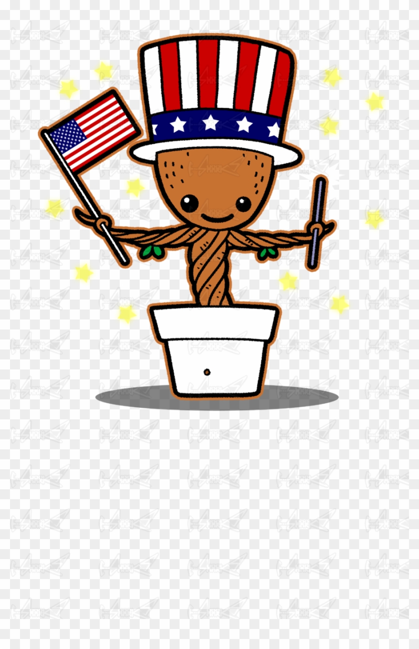 Star-spangled Groot - Cartoon #1236623