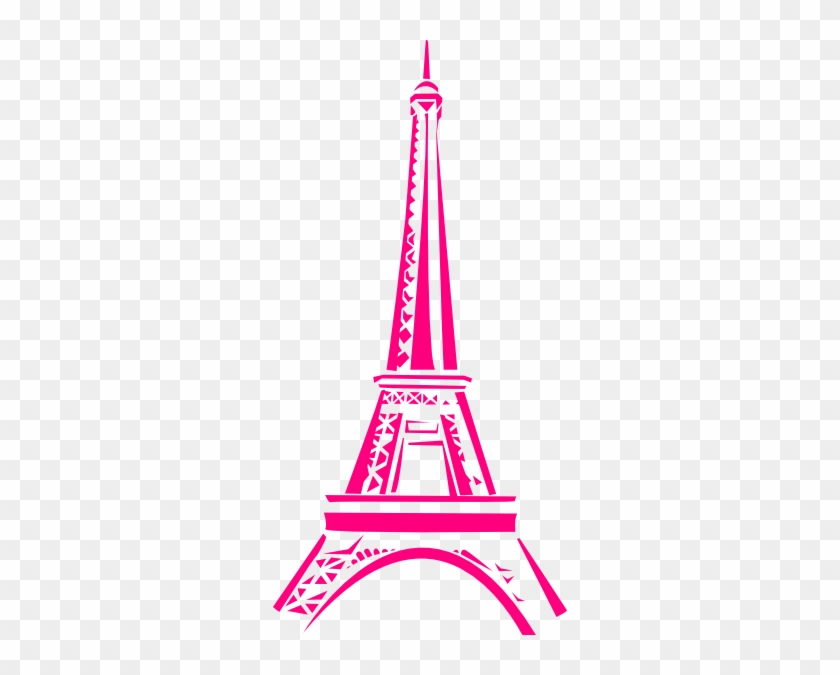 Eiffel Tower Drawing Pink - Eiffel Tower Clip Art Pink #1236736