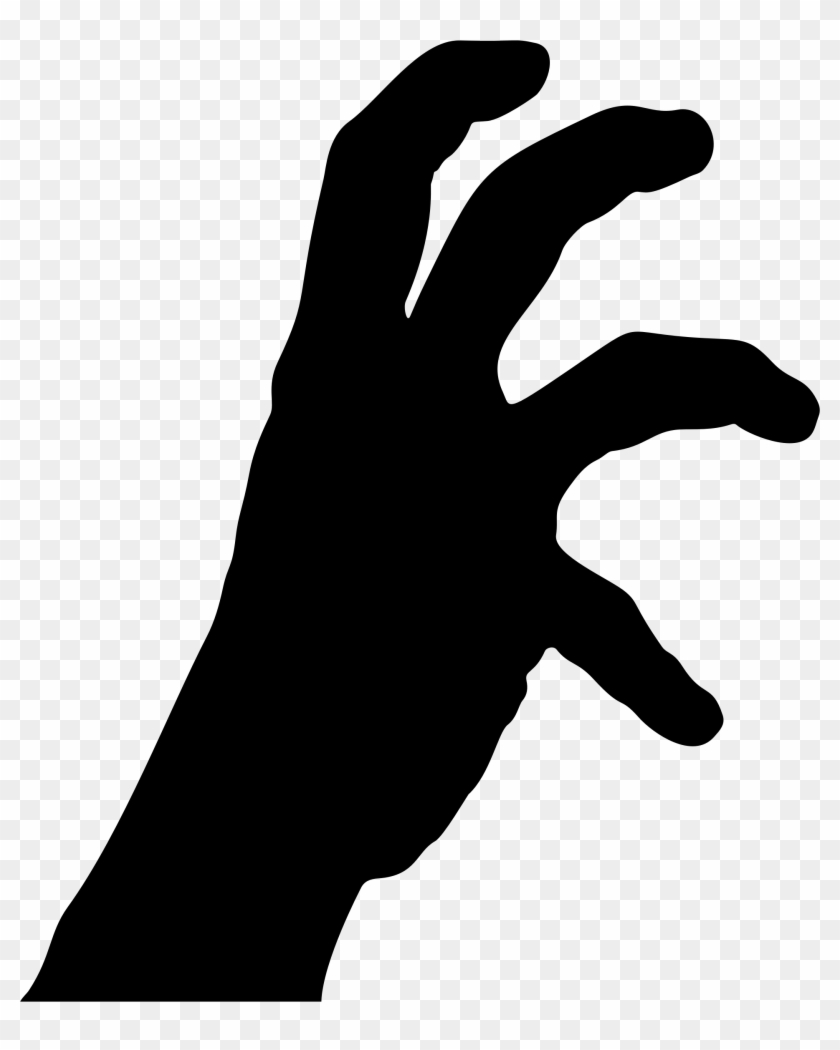 Claw Silhouette - Scratching Hand Png #1236754