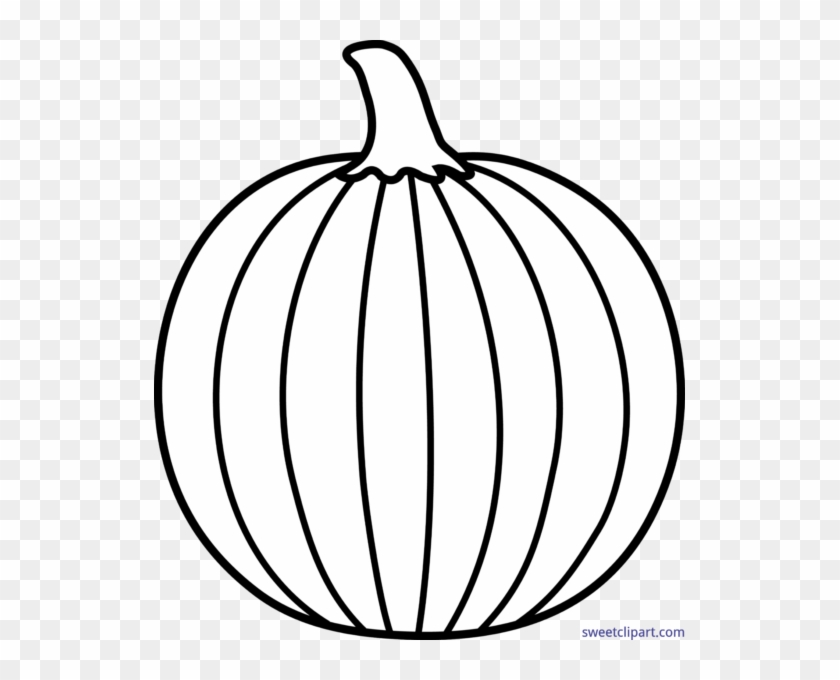 Absolutely Free Clip Art - Black And White Pumpkin Art #1236790