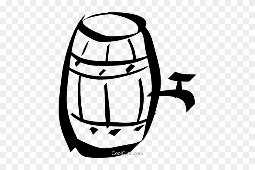 Wine Barrel Royalty Free Vector Clip Art Illustration - Wine Barrel Royalty Free Vector Clip Art Illustration #1236792