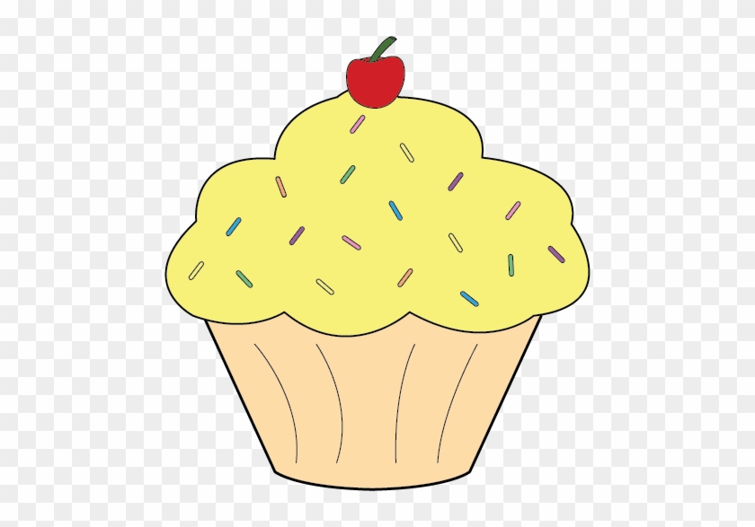 Yellow Cupcake With Sprinkles - Yellow Cupcake With Sprinkles #1236896