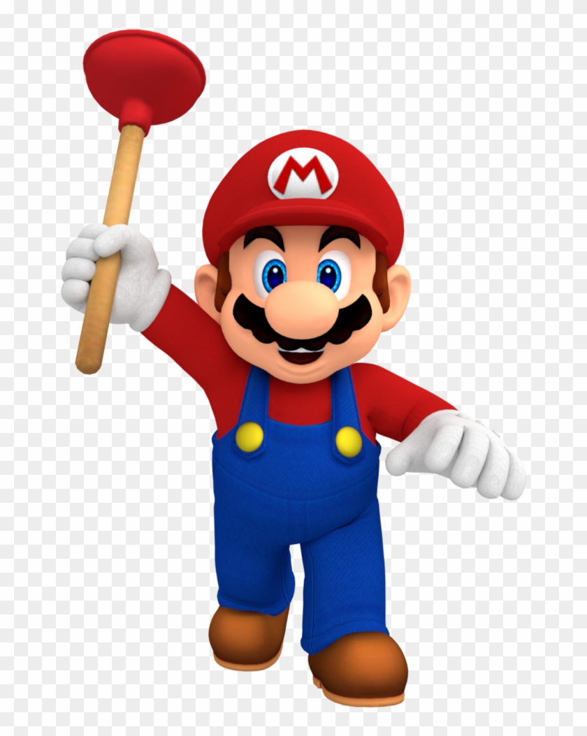 Mario Holding A Plunger By Nintega-dario - Super Mario Bros #1236963