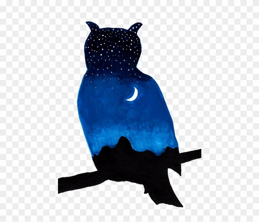 Owl Silhouette Watercolor Painting Clip Art - Owl Silhouette #1237002