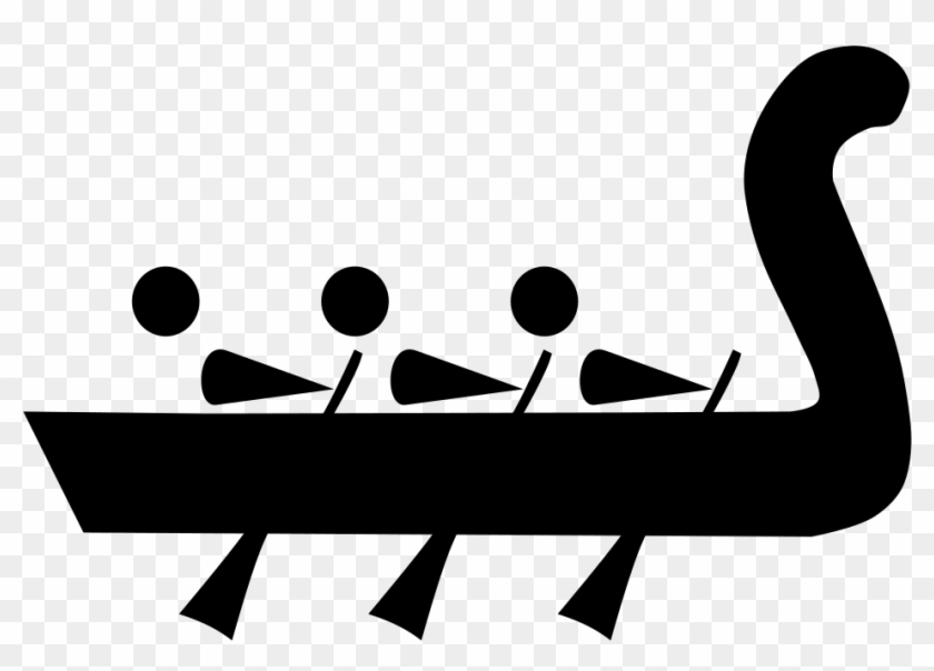 Dragon Boat Pictogram - Dragon Boat Clipart Black And White #1237088