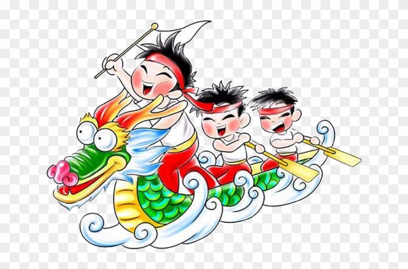 Zongzi Dragon Boat Festival Clip Art - Dragon Boat Racing Cartoon #1237091