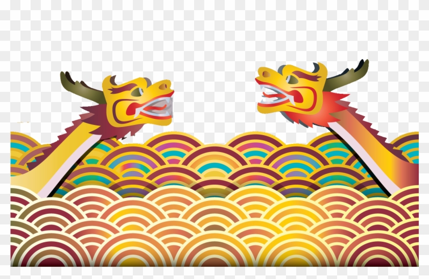 Bateau-dragon Dragon Boat Cartoon Illustration - Bateau-dragon Dragon Boat Cartoon Illustration #1237117