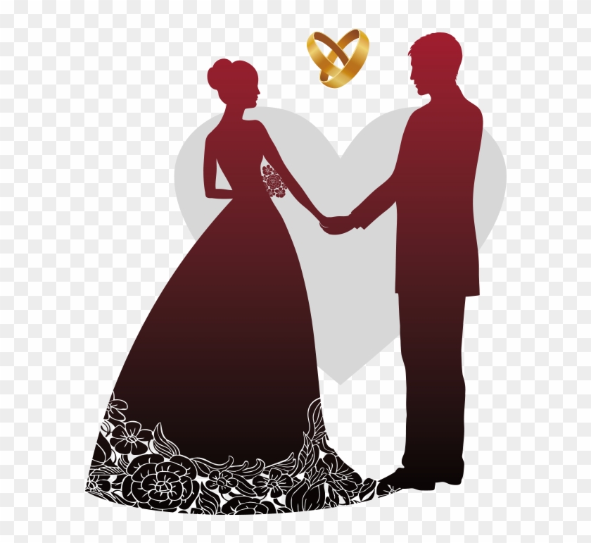 Wedding Invitation Wedding Reception Banner - Wedding Couple Red Png #1237262