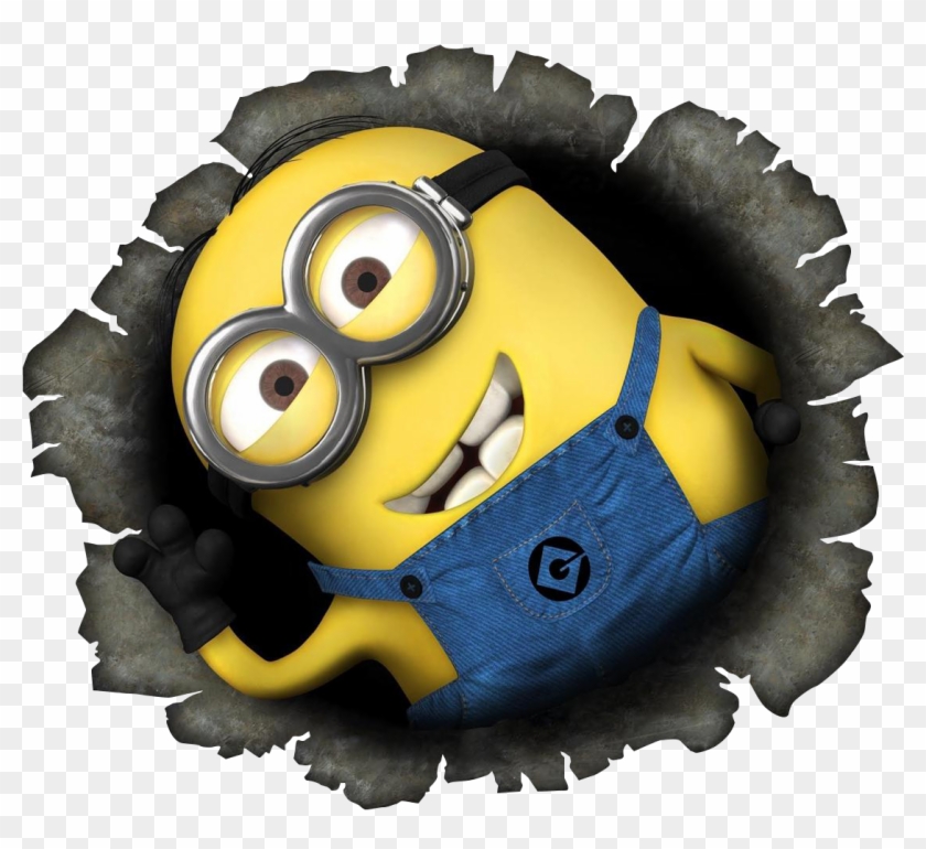 Minions Png - 2x Minion Breaking Through Decal Sticker Car Truck #1237439