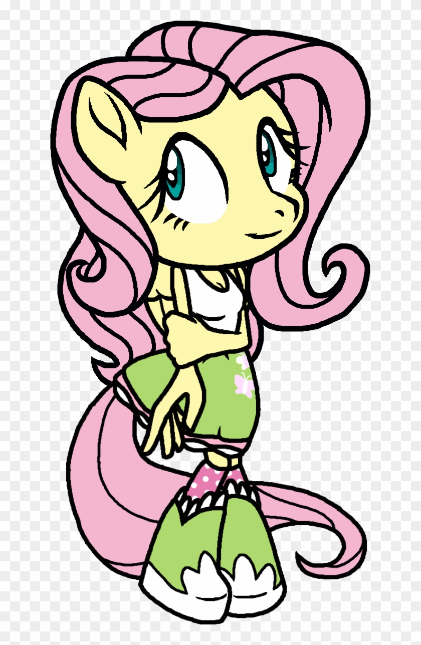 Eeveewhite97, Breasts, Cleavage, Clothes, Equestria - Fluttershy #1237581