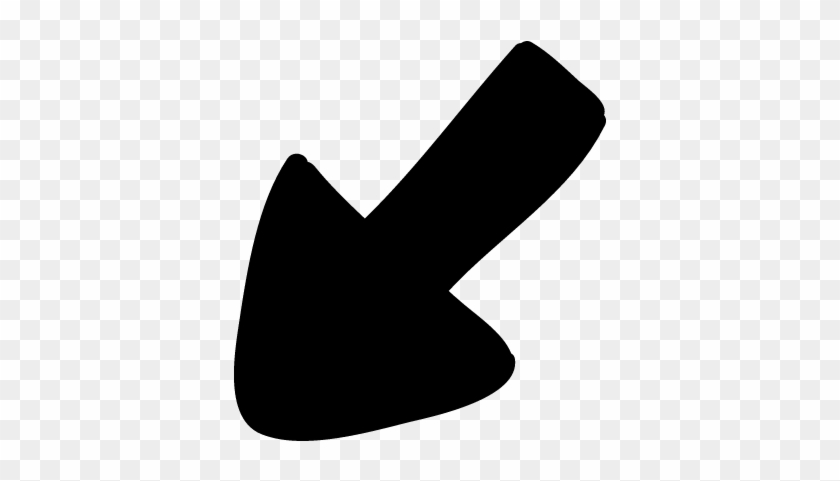 Down Left Arrow Vector - Down Left Arrow Vector #1237622