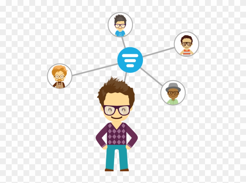 One Platform For Your Team To Collaborate Without A - Cool Dude Vector #1237674