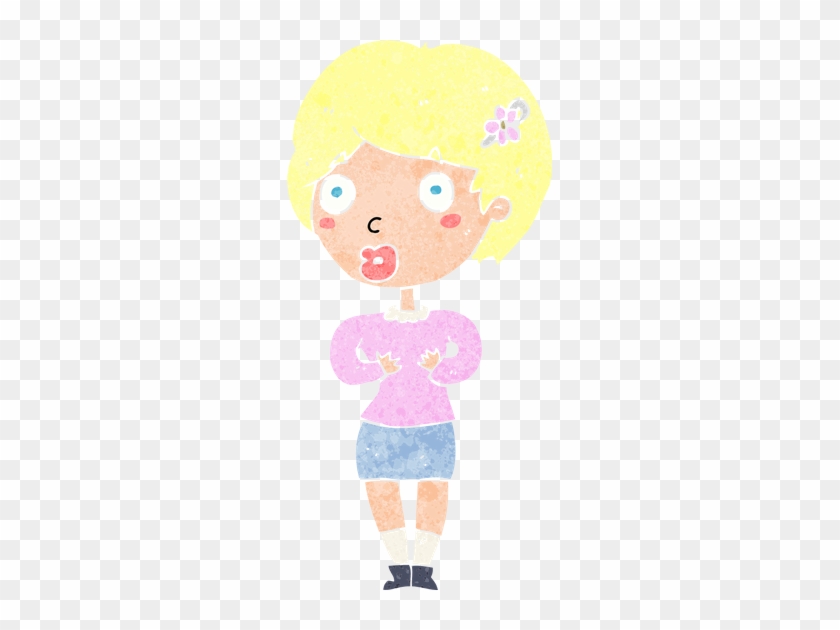 Cartoon Surprised Woman - Cartoon #1237790