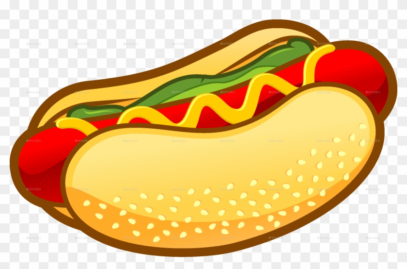 Hot Dog Vector Png #1237823