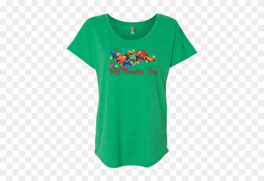 Feliz Naughty Dog Ladies' Triblend Dolman Sleeve - Dream Do Believe Repeat Next Level Ladies Triblend #1237900