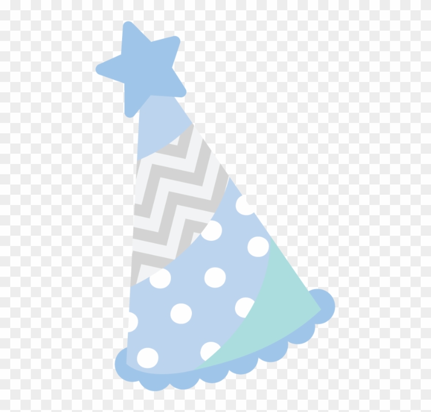 Scrapbook - - Birthday Hat Clipart Blue Polka Dot #1238065