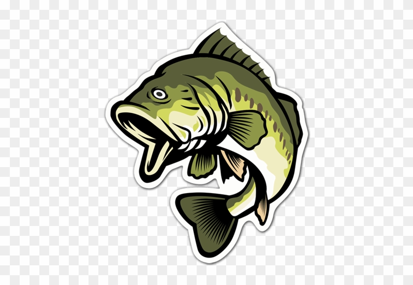 Car & Motorbike Stickers - Largemouth Bass Clipart #1238076