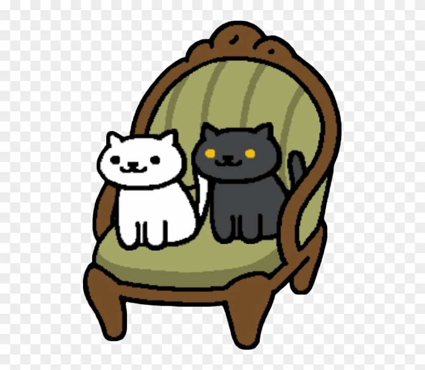Snowball And Smokey In The Antique Chair - Macchiato And Melange #1238131