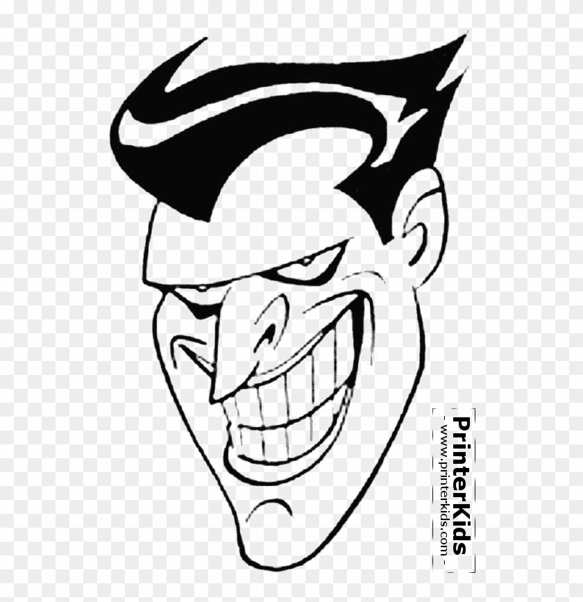 Batman Party Printables This Coloring Page Show A Image - Joker Face Coloring Page #1238151