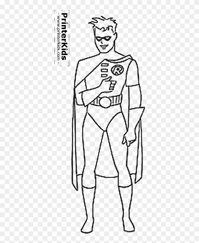 Batman And Robin Coloring Pages On Beautiful Batman - Superhero Robin Coloring Page #1238163