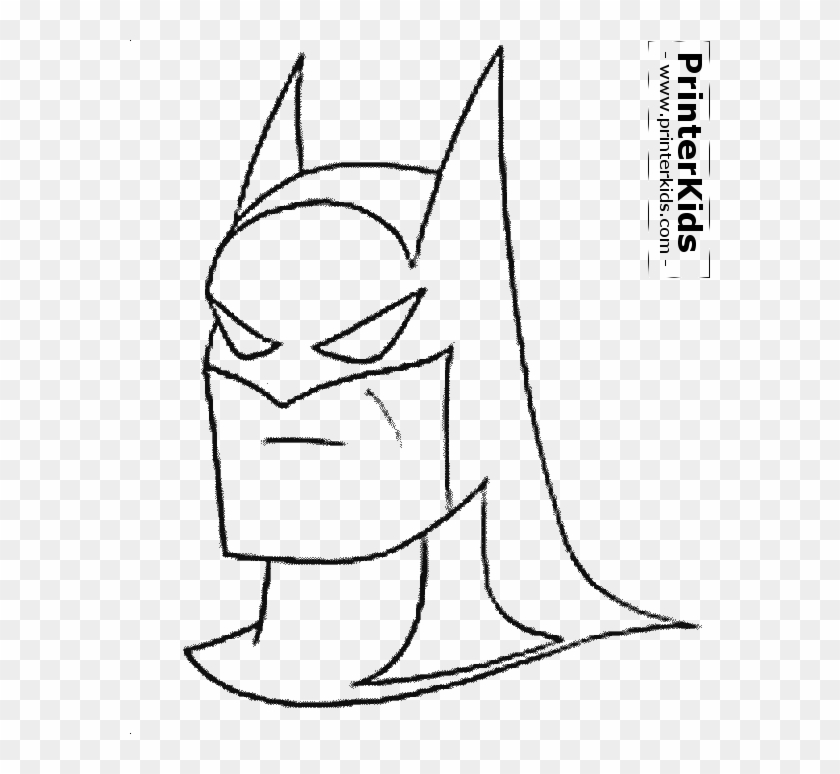 Batman Head Silhouette The Mask Coloring Page - Batman Coloring Pages For Kids #1238168